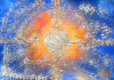 Ζωγραφική με τίτλο "Sun" από Pakokante, Αυθεντικά έργα τέχνης, Ακρυλικό