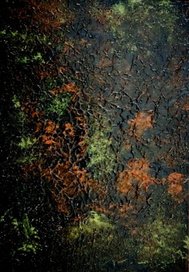 Ζωγραφική με τίτλο "Brown field" από Pakokante, Αυθεντικά έργα τέχνης, Ακρυλικό