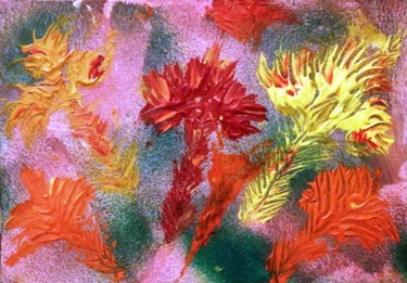 Ζωγραφική με τίτλο "Flowers2" από Pakokante, Αυθεντικά έργα τέχνης, Ακρυλικό