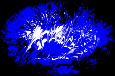 Digital Arts με τίτλο "White to blue to bl…" από Pakokante, Αυθεντικά έργα τέχνης, Άλλος