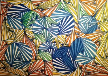Σχέδιο με τίτλο "Color complex" από Pakokante, Αυθεντικά έργα τέχνης, Πίνακας τέχνης