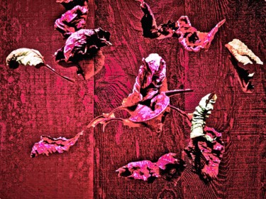 Digitale Kunst getiteld "Leaves and passion" door Pakokante, Origineel Kunstwerk, 2D Digital Work