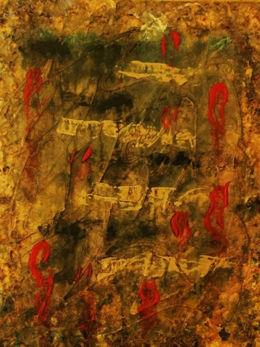 Ζωγραφική με τίτλο "A 10 21" από Pakokante, Αυθεντικά έργα τέχνης, Ακρυλικό