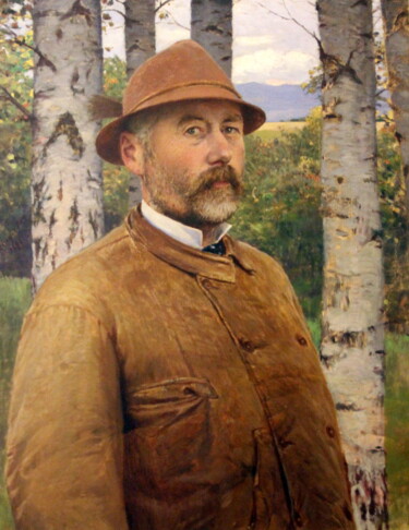 Pintura intitulada "Autoportrait" por Pál Szinyei Merse, Obras de arte originais, Óleo
