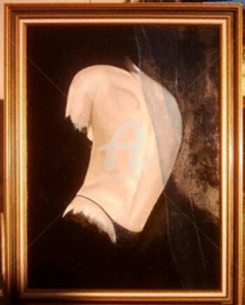 Peinture intitulée "Elle, son dos" par Pal, Œuvre d'art originale, Huile