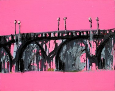 Peinture intitulée "Le pont" par Alexandru Palade, Œuvre d'art originale