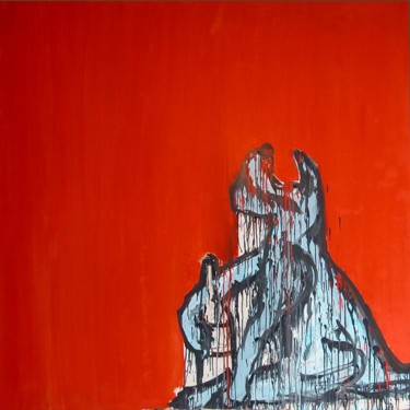 Peinture intitulée "Black&red" par Alexandru Palade, Œuvre d'art originale