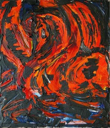 Peinture intitulée "Maiastra 2" par Alexandru Palade, Œuvre d'art originale, Huile