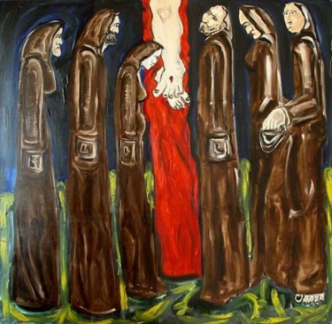 Peinture intitulée "Silhouettes 1" par Alexandru Palade, Œuvre d'art originale