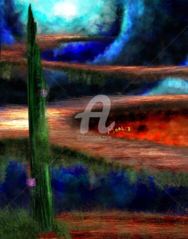 Digital Arts titled "Ascension" by Moalix, Original Artwork, Digital Painting