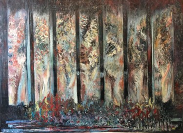 Painting titled "Spectacle de la sem…" by Ina Palaiciuc-Lisnevschi, Original Artwork, Oil Mounted on Wood Stretcher frame