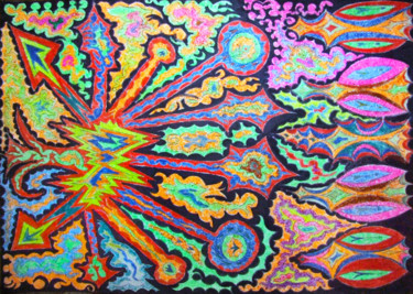 Картина под названием "Взрыв сверхновой зв…" - Виктор Юрьевич Паламарчук, Подлинное произведение искусства, Масло