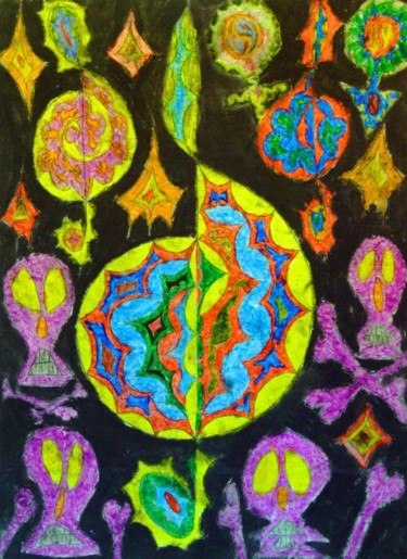Картина под названием "Какофоноя цвета и з…" - Виктор Юрьевич Паламарчук, Подлинное произведение искусства, Масло