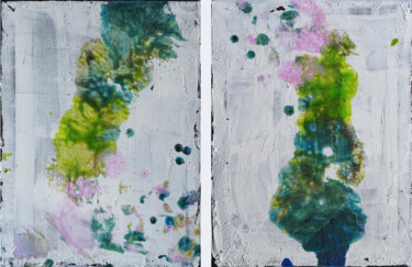 “Flower power” color texture paste abstract art Peinture intitulée "“Flower power” colo…" par Palirina, Œuvre d'art originale, Acrylique Monté sur Châssis