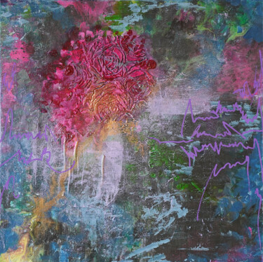 Peinture intitulée "«Love Poetry» rose…" par Palirina, Œuvre d'art originale, Acrylique Monté sur Châssis en bois