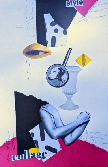 Collagen mit dem Titel "«Tears for the Dolm…" von Palirina, Original-Kunstwerk, Collagen