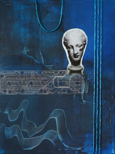 Картина под названием "TechnoRenaissance-1" - Palirina, Подлинное произведение искусства, Акрил Установлен на Деревянная рам…