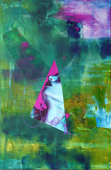 Картина под названием ""Shard" profile gir…" - Palirina, Подлинное произведение искусства, Акрил Установлен на Деревянная ра…