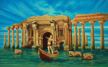 Картина под названием "the fishing" - Gabrel Taras, Подлинное произведение искусства, Масло