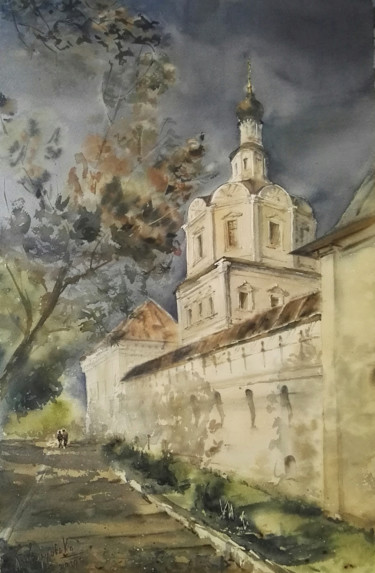 Pintura intitulada ""BEFORE THE STORM"" por Elena Krivoruchenko, Obras de arte originais, Aquarela