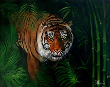 Painting titled "Tigre" by Palmo, Original Artwork, Acrylic