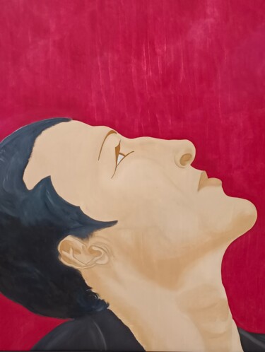 Painting titled "LE REGARD" by Paloma Sainz-Aja Aparicio, Original Artwork, Oil Mounted on Other rigid panel