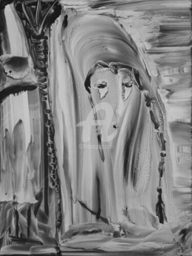 Painting titled "Mother in Cry" by Rajka Serbak, Original Artwork