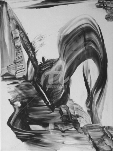 Картина под названием "Waves of the Future…" - Rajka Serbak, Подлинное произведение искусства, Темпера