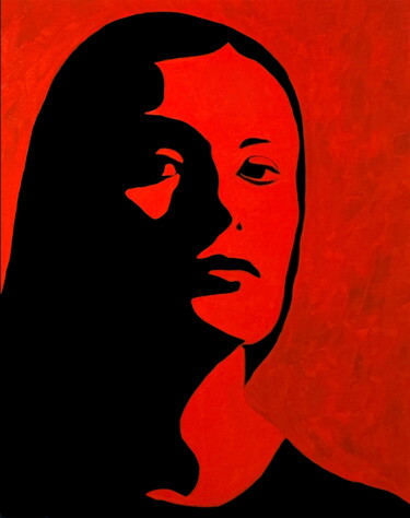 Peinture intitulée "Woman’s portrait Th…" par Kirill Parshenkov (Cyril Black), Œuvre d'art originale, Huile Monté sur Carton
