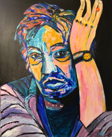 Painting titled "Serge Gainsbourg" by Pame, Original Artwork, Acrylic