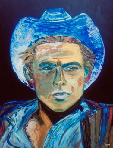 Painting titled "James Dean" by Pame, Original Artwork, Acrylic
