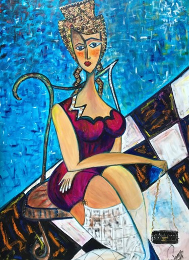 Peinture intitulée "La Bella" par Pame, Œuvre d'art originale, Acrylique
