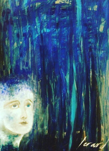 Peinture intitulée "pensées nocturnes" par Pamela Gerard, Œuvre d'art originale, Acrylique