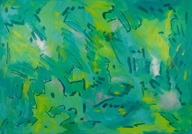 Peinture intitulée "Dreamscape 2: 28" x…" par Pamela Rys, Œuvre d'art originale, Acrylique