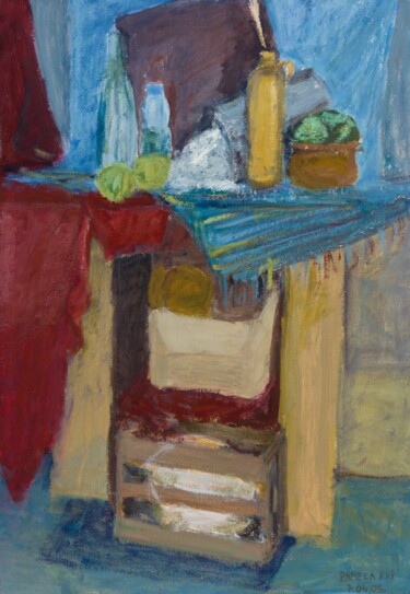 Painting titled "Still Life : 39" x…" by Pamela Rys, Original Artwork, Oil