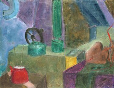 Malerei mit dem Titel "Cubist Still Life :…" von Pamela Rys, Original-Kunstwerk, Öl