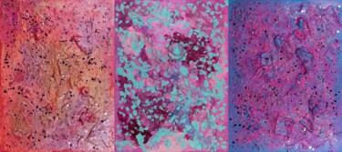 Ζωγραφική με τίτλο "Pink Obsessed : TRI…" από Pamela Rys, Αυθεντικά έργα τέχνης, Ακρυλικό