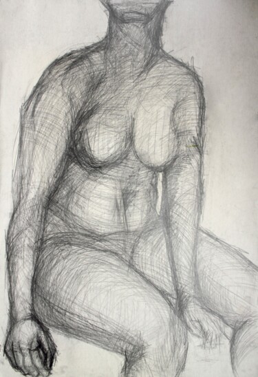 Рисунок под названием "Shapes 4" - Pamela Rys, Подлинное произведение искусства, Карандаш