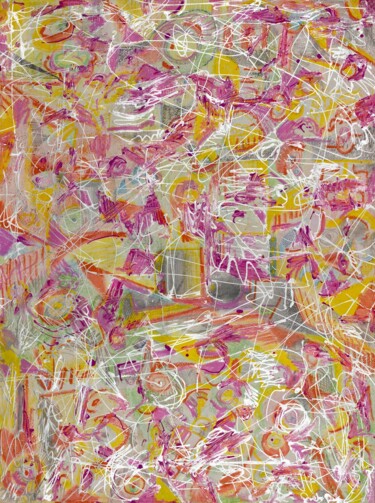 Malerei mit dem Titel "Silversonic" von Pamela Rys, Original-Kunstwerk, Pastell