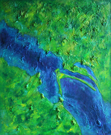 Painting titled "Earth" by Pamela Rys, Original Artwork, Acrylic
