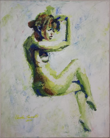 Pittura intitolato ""L'io femminile"" da Pamela Saralli, Opera d'arte originale, Acrilico Montato su Altro pannello rigido