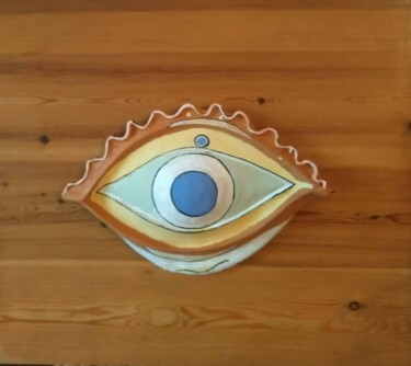 雕塑 标题为“Tercer ojo. Serie C…” 由Pamela Lozano Arte, 原创艺术品, 粘土