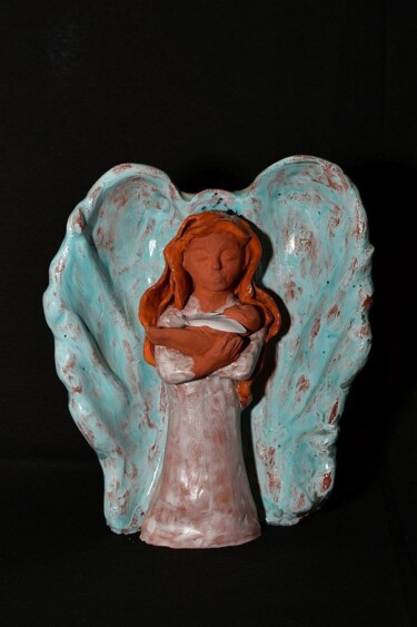 Escultura intitulada "Angel" por Pamela Lozano Arte, Obras de arte originais, Cerâmica