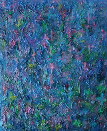 Painting titled "TRAPPIST-1f : 47" x…" by Pamela Rys, Original Artwork, Acrylic