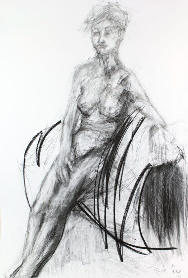 Drawing titled "Beat About The Bush" by Pamela Rys, Original Artwork, Charcoal