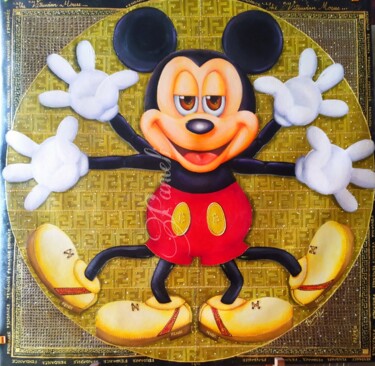 Pintura titulada "The Vitruvian Mouse" por Pameli Kayal, Obra de arte original, Impresión digital
