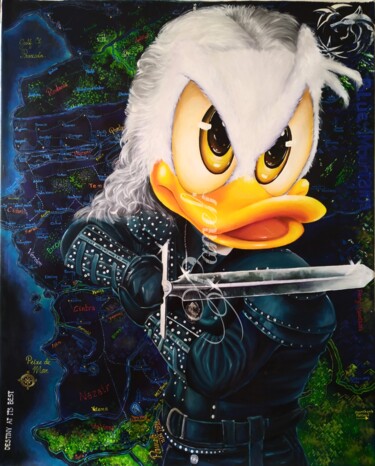 Painting titled "The Duck of Rivia" by Pameli Kayal, Original Artwork, Acrylic