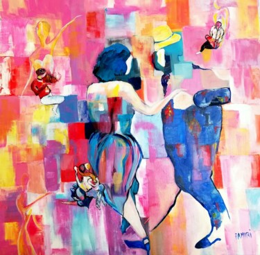 Peinture intitulée "tango nuevo" par Pamiri, Œuvre d'art originale, Acrylique