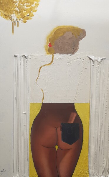 Peinture intitulée "Le Peigne....." par Pampouille, Œuvre d'art originale, Acrylique