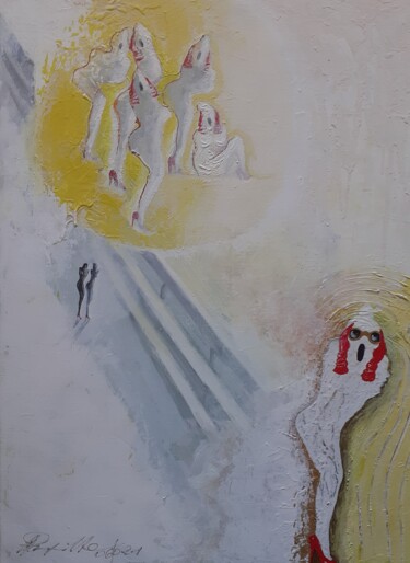 Malerei mit dem Titel "Cloclo avait ses Cl…" von Pampouille, Original-Kunstwerk, Acryl